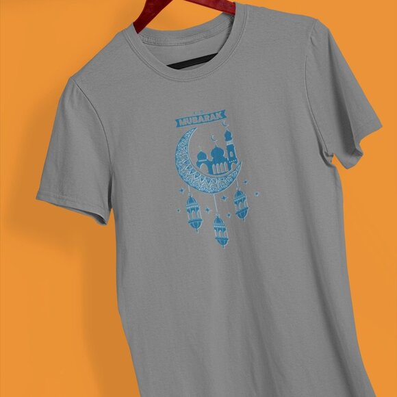 Eid Mubarak Ramadan Crescent Moon T-Shirt | Ramadan Kareem T-shirt | Islamic Tee - Picture 4 of 10